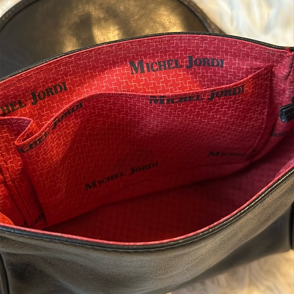 Michel Jordi Geneva Black Leather Edelweiss Crossbody bag - Picture 11 of 15